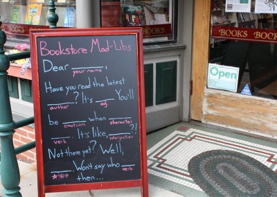 Sandwich Boards Bookstore Mad libs