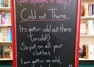 Sandwich Boards Gettin Cold Outside